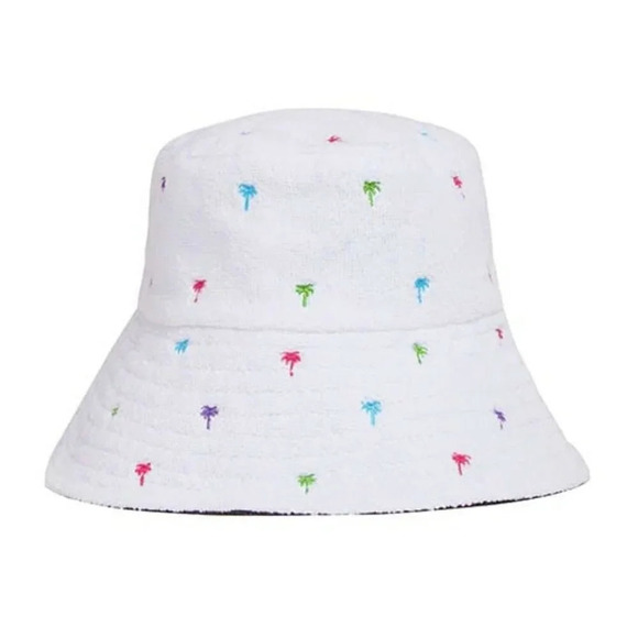 Jocelyn Women's The Palm Beach Bucket Hat in White O/S (MSRP $75) - Picture 1 of 7